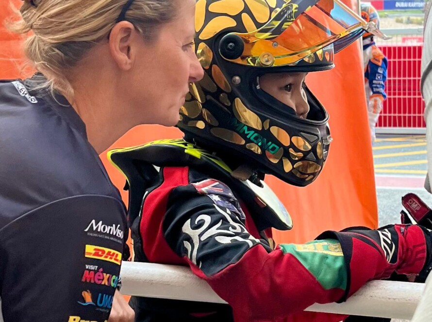 coach kart racer helmet